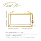 Wedding Card Box in Gold