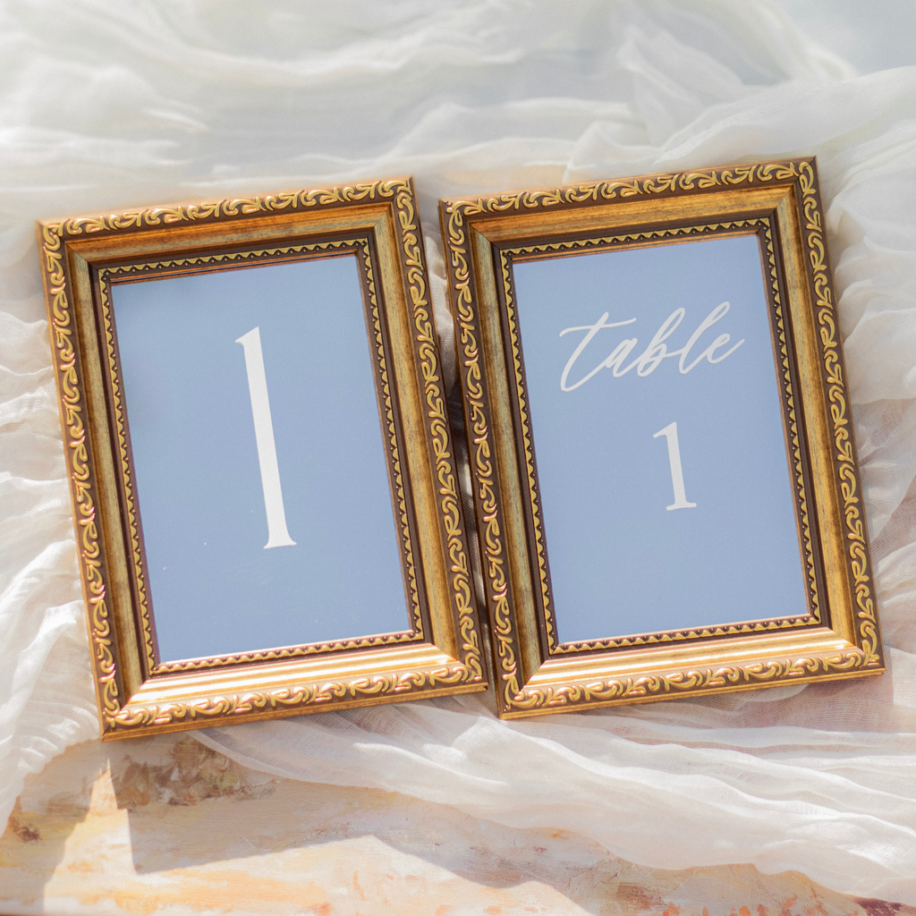 Antique Gold Table Numbers Mirrors