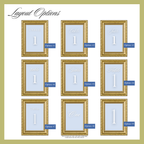 Antique Gold Table Numbers Mirrors