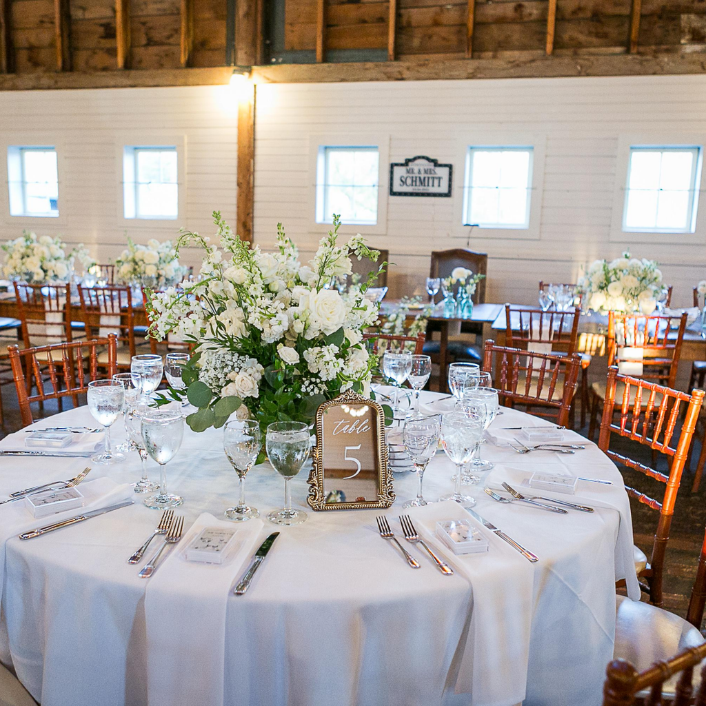 Mirror Wedding Table Numbers in Vintage Gold