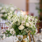 Mirror Wedding Table Numbers in Vintage Gold