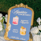 Signature Wedding Drink Menu with Cocktail Pictures