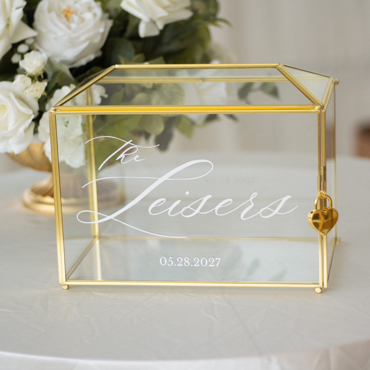 Wedding Card Box in Gold