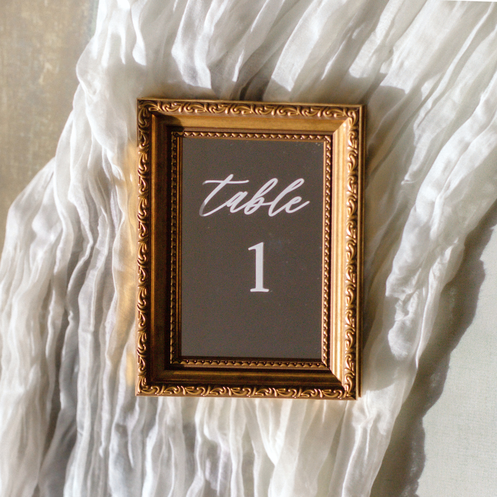 Antique Gold Table Numbers Mirrors