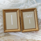 Antique Gold Table Numbers Mirrors
