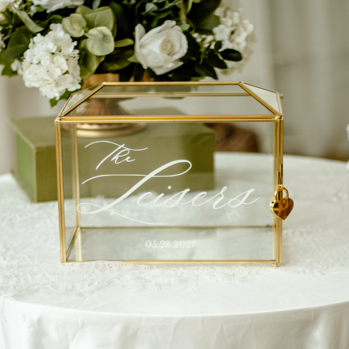 Wedding Card Box in Gold
