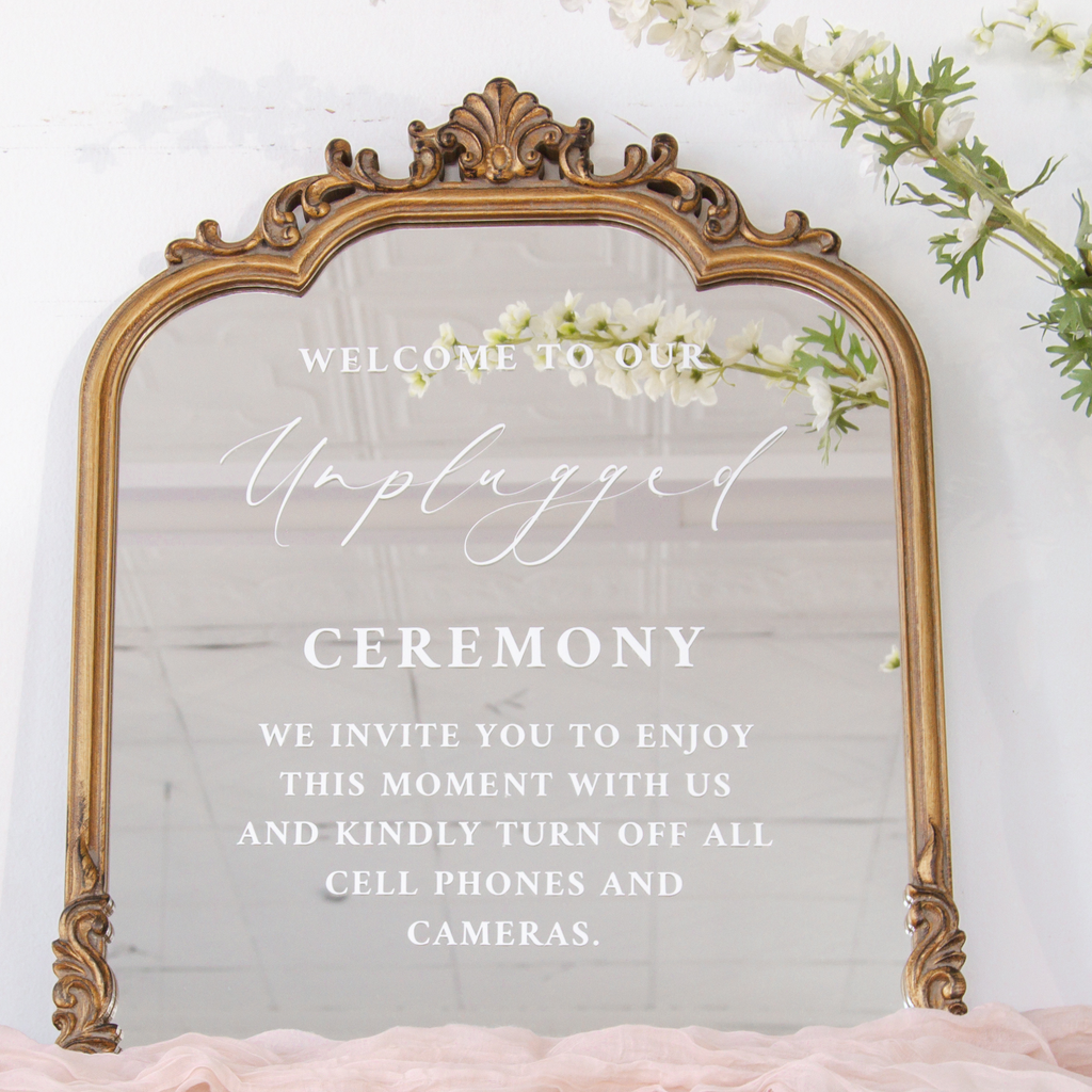 Unplugged Ceremony Signs | Phone Free Wedding Sign