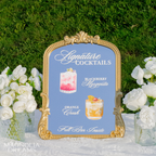 Signature Wedding Drink Menu with Cocktail Pictures