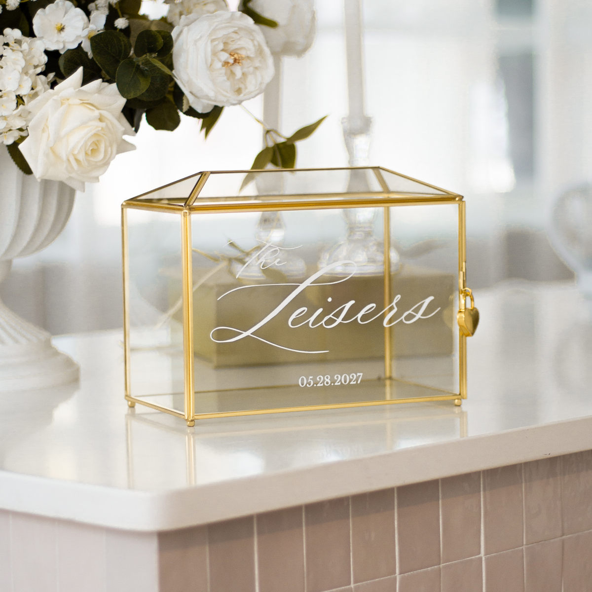 Wedding Card Box in Gold