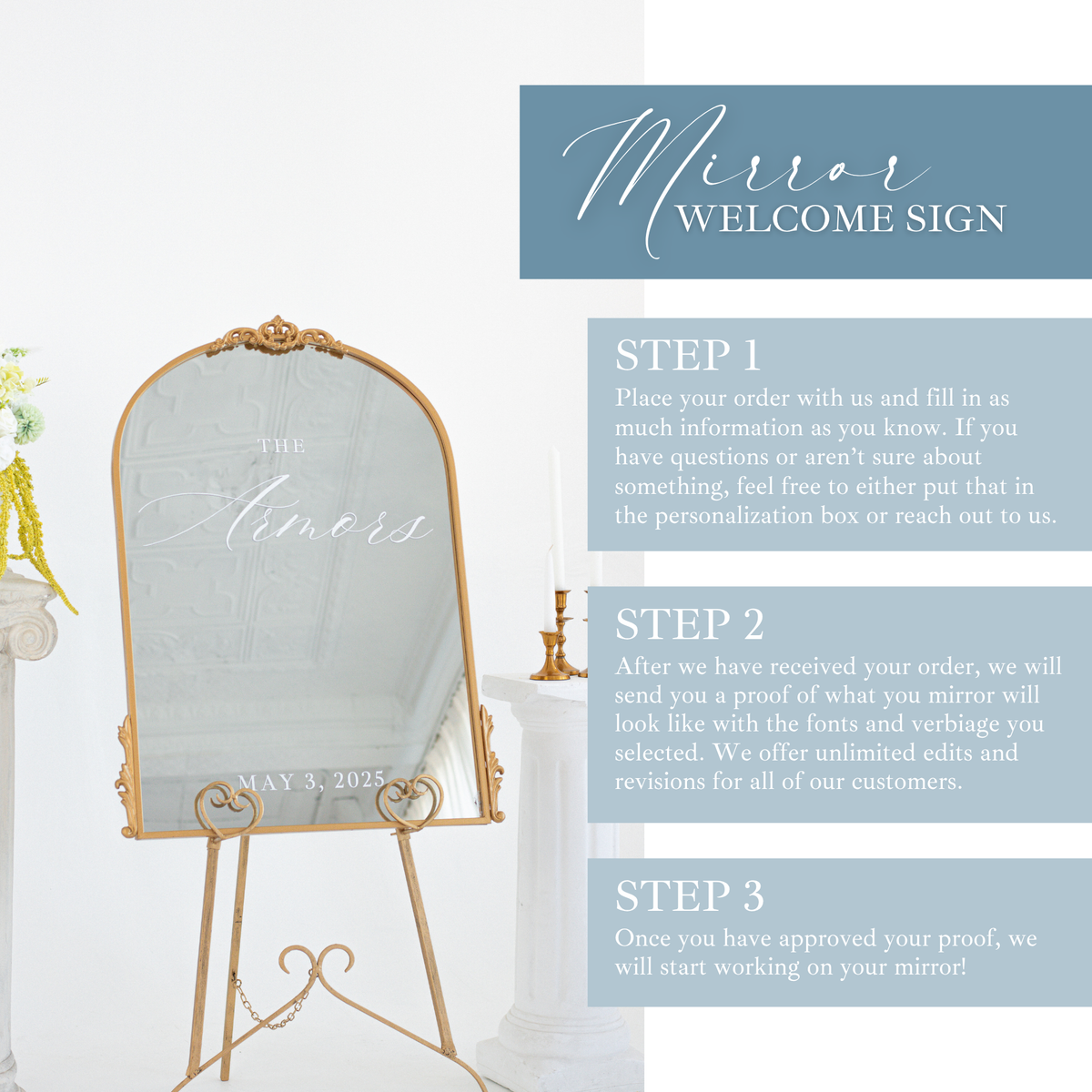 Wedding Welcome Mirror