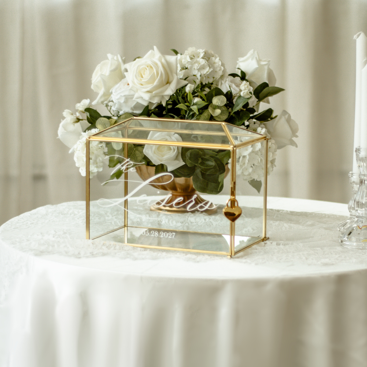 Wedding Card Box in Gold