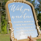 Wish You Were Here Sign Wedding Memorial Sign